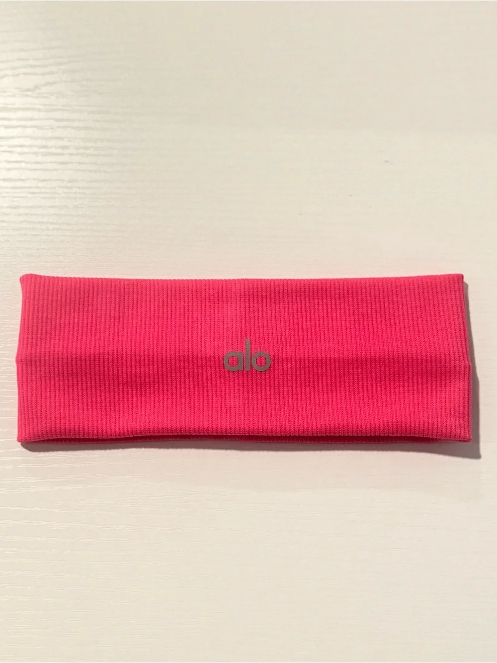 ALO Yoga Neon Pink Ribbed Headband